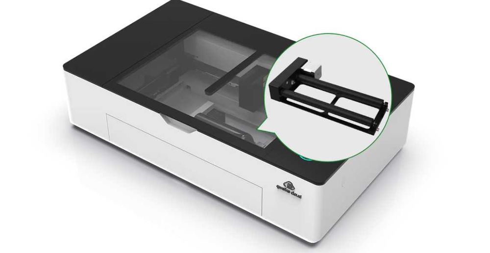 CO2 50W Gweike Cloud+lente upgrade+compressor+rotativo+exaustão