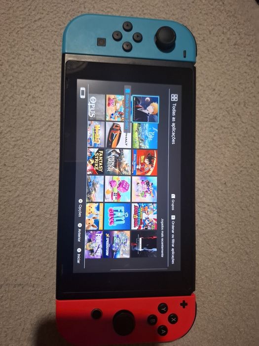 Nintendo switch V2 32gb + cartão 256 + jogos