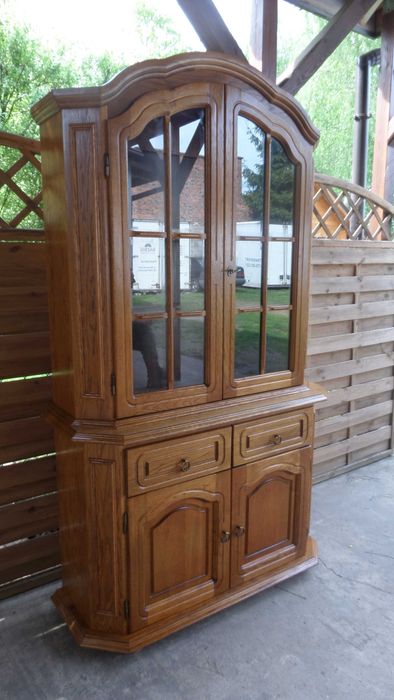 piękna dębowa witryna kredens stan bdb wysyłka dowóz