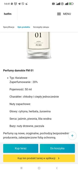 FM 01 perfumy kobiece