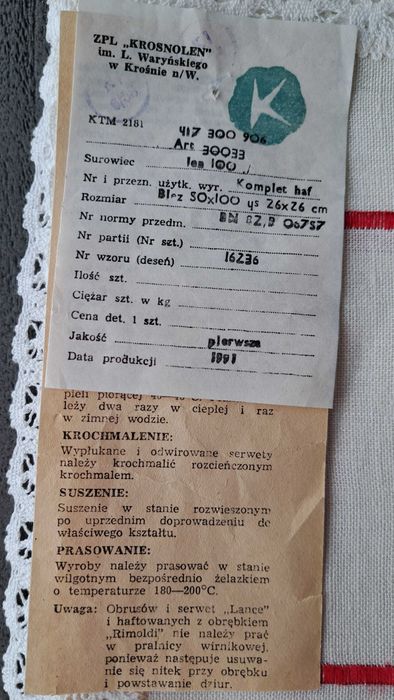 Bieżnik świąteczny i 4 serwetki