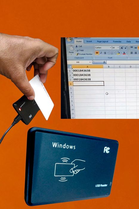 Leitor RFID 125KHz USB – Scanner de Cartões e Chaveiros para PC