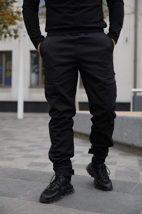 Мілітарі костюм чорний чоловічий Reef з велкро на плечі