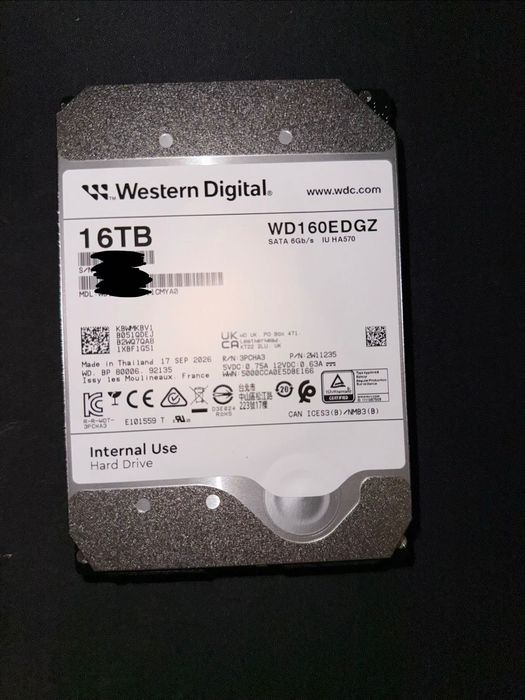 Dysk WD HDD 16Tb Western Digital WD160EDGZ