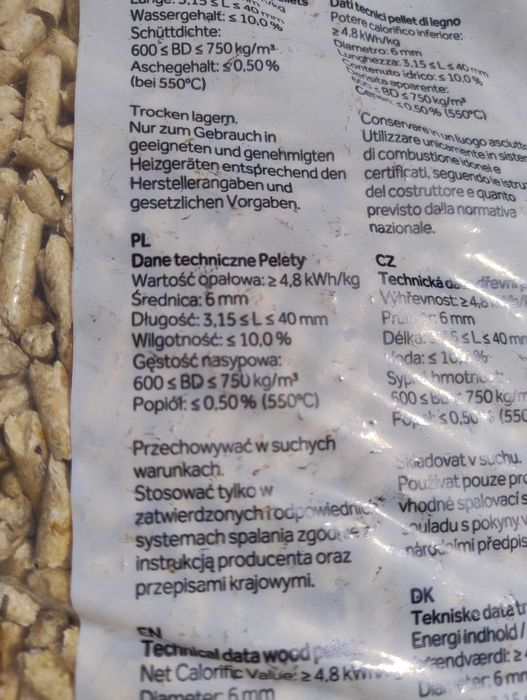PELLET TIMBER 6mm certyfikat: ENplus A1 DINplus 990 kg - 2250 zł