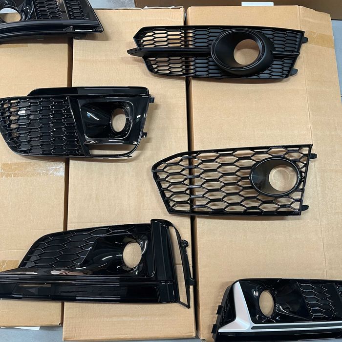 ВЫСОКОЕ КАЧЕСТВО! Боковые решетки радиатора в бампер ауди НЕДОРОГО