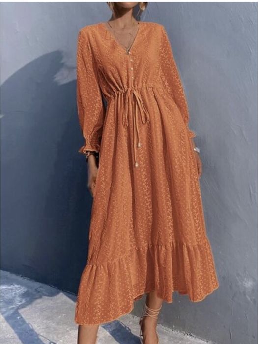 Помаранчева сукня shein