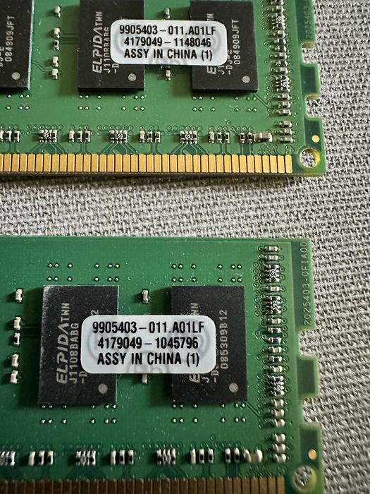 Memorias pc 2gb cada unidade