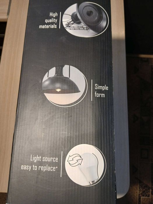 Lampa wisząca LOFT GRAVIS E27 czarna, industrialna EDO Solutions