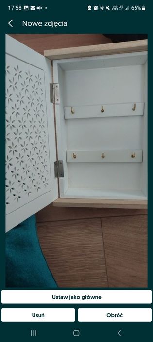 Shabby chic pojemnik,szafka na klucze do powieszenia