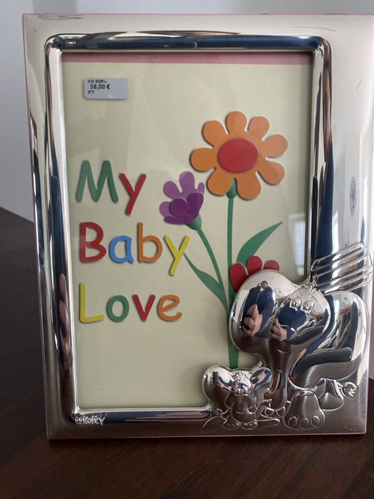 Moldura infantil prata Nova