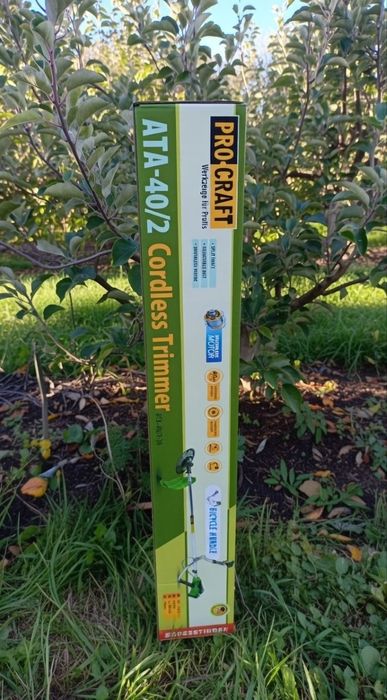 Акумуляторний триммер Procraft ATA40/2 (2 АКБ та ЗП) велосипедна ручка