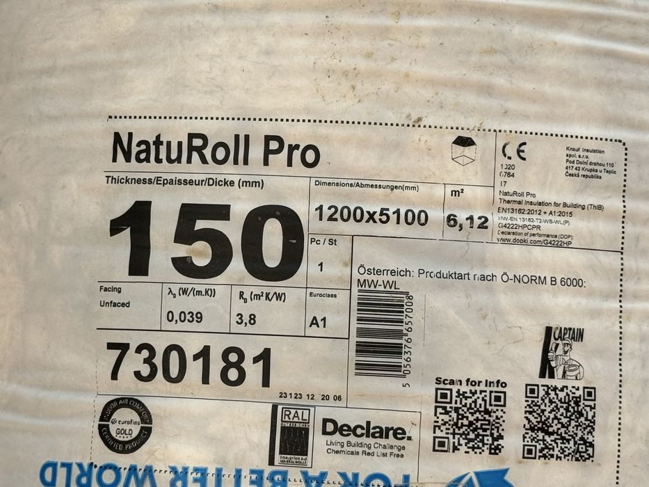 Wełna Knauf 039 NatuRoll PRO 150 mm