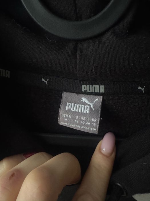 Bluza czarna z kapturem Puma jak nowa