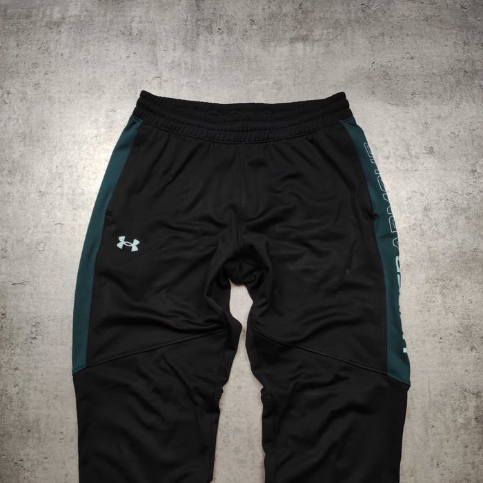 MĘSKIE Thermal Dresy Spodnie Joggery Czarne Logo Siłownia Under Armour