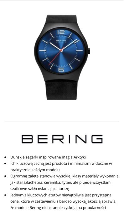 Zegarek Bering jak nowy