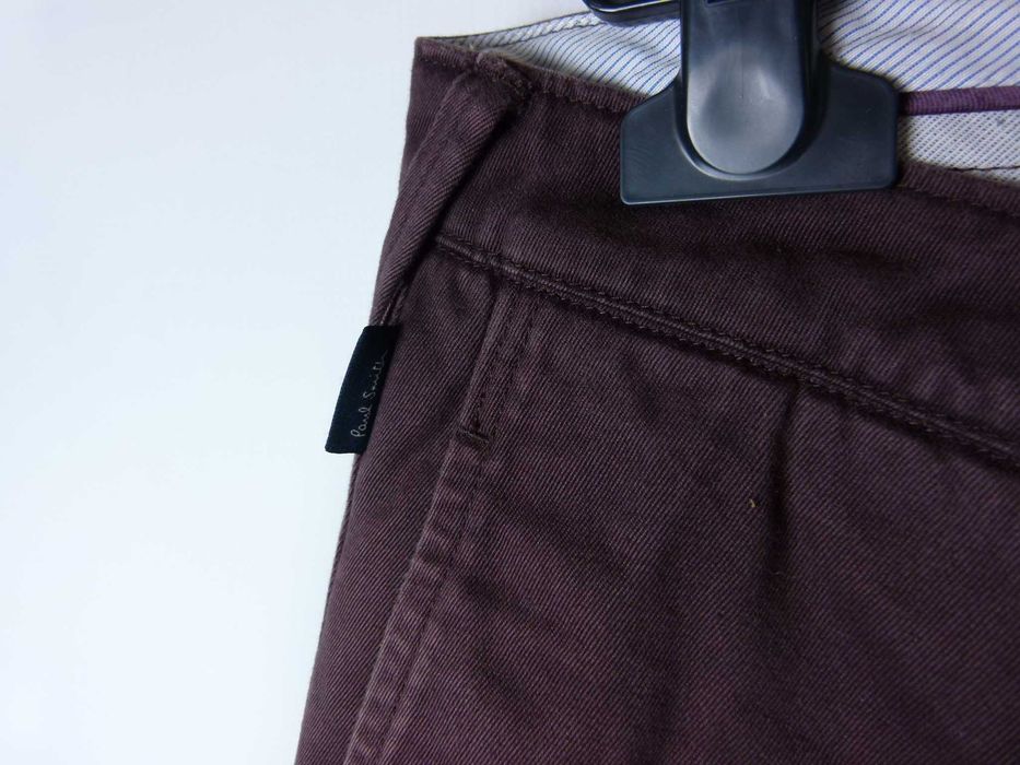 Paul Smith spodnie chinosy bawełna burgund / 34