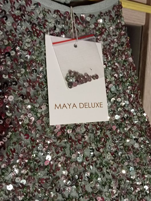 sukienka Andrzejki Sylwester cekiny tiul Maya de luxe