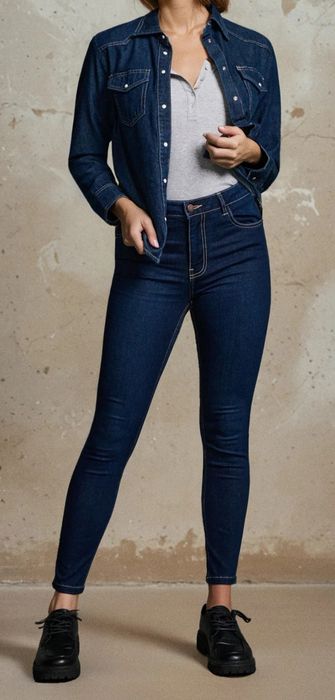 Jeansy skinny push up - r 42