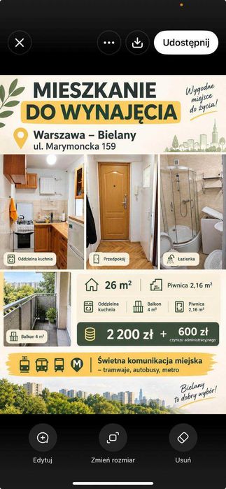 Kawalerka do wynajęcia