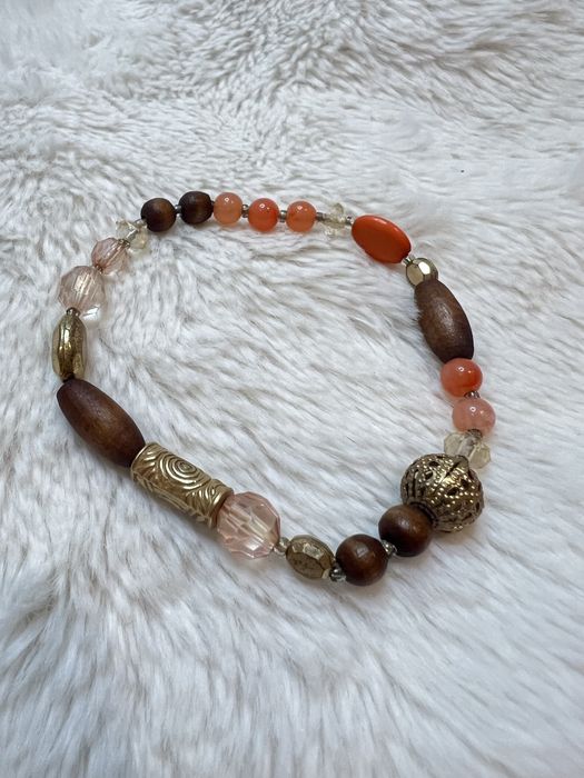 Bransoletka drewniane koraliki casual boho etno modna casual 12