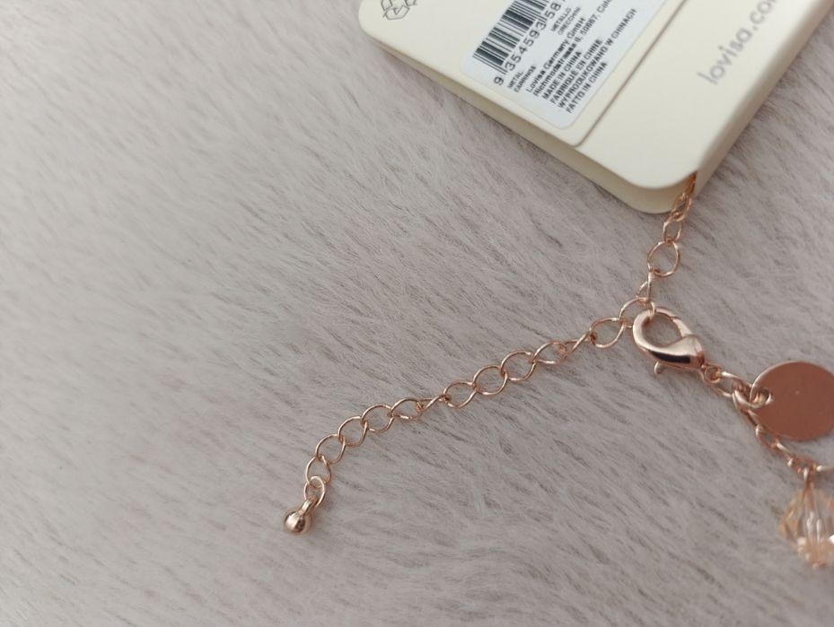 Bransoletka Lovisa kwiaty perełka rosegold