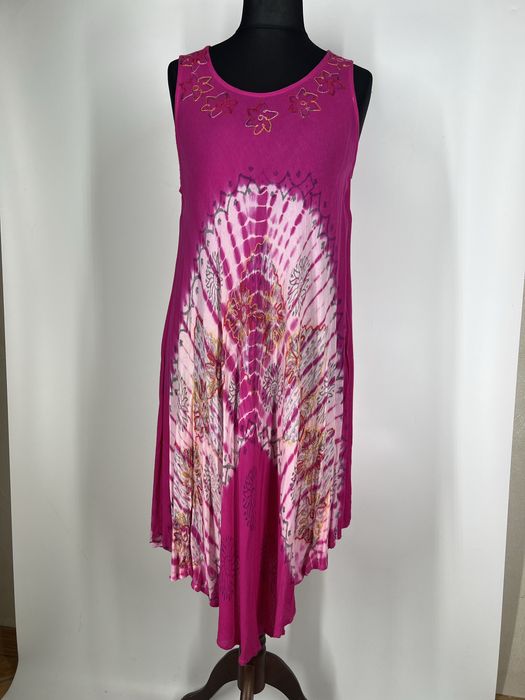 Indyjska asymetryczna maxi sukienka plazowka