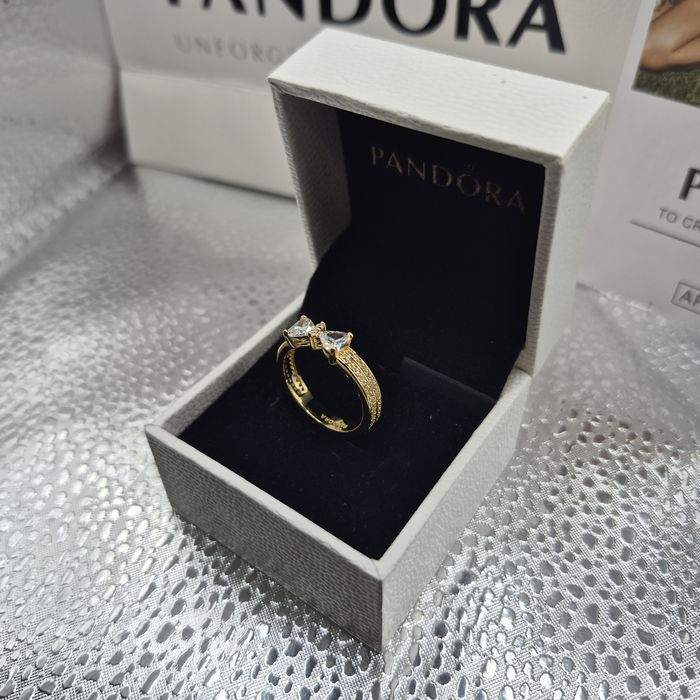 Anel Pandora Laço dourado