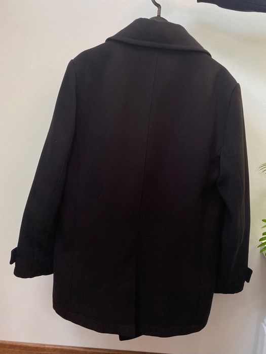 Nowy  ciepły czarny płaszcz męski h&m