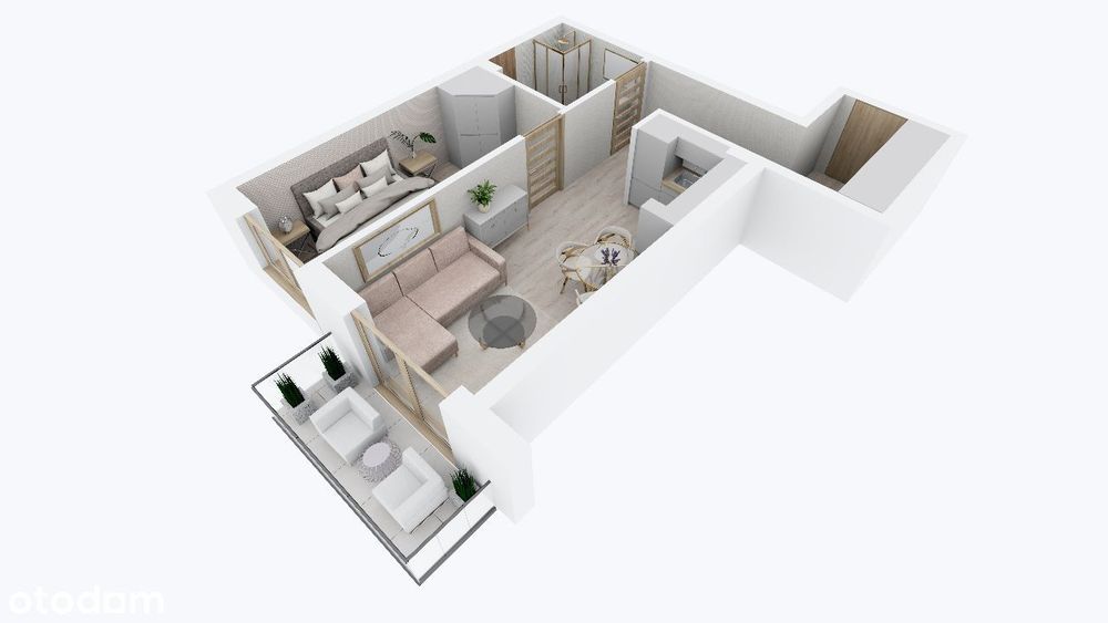 2-pokojowe mieszkanie 40,81 m2 - Zielony Pass