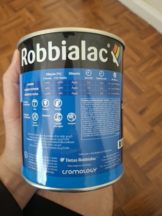 Tinta Robbialac - Robbicril Ultra Mate - 0,75 litro (x3)