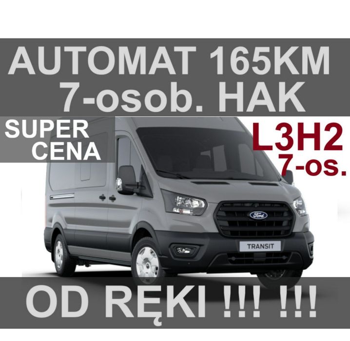 Ford Transit  Automat 165KM Brygadowy 7-osob. Super Niska Cena Od reki !! 1831 zł