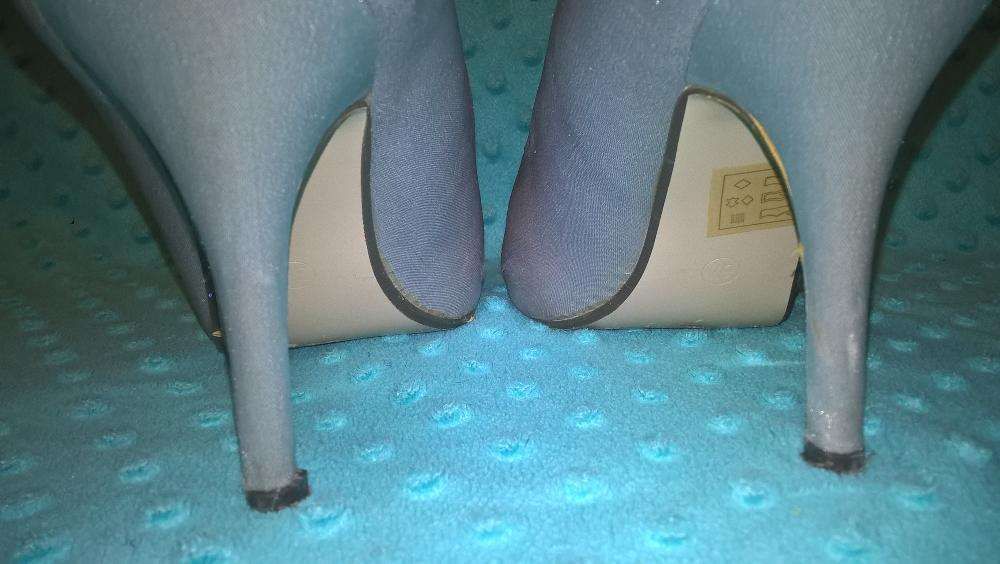 Buty szare srebrne satynowe r. 37