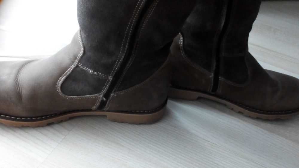 kozaki skórzane marki FULLSTOP roz 36 wkł 22 cm