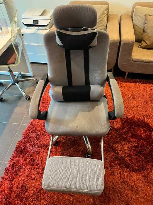 Cadeira Escritório Ergonómica Mesh c/ Apoio Pernas