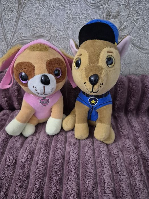 PAW PATROL Щенячий патруль Скай Гонщик Роки Зума Крем м'які іграшки ез