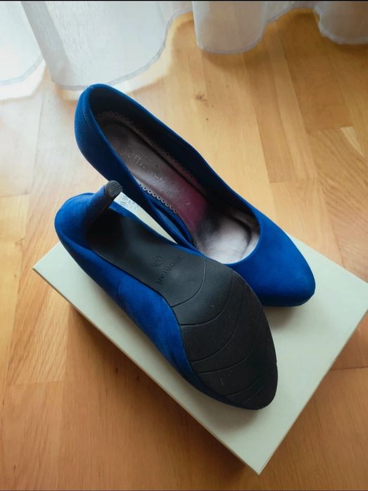 NOWE Szpilki szafirowe, chabrowe, kobaltowe