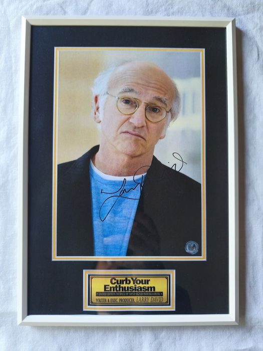 Moldura Série Curb Your Enthusiasm - Larry David com Autógrafo A4