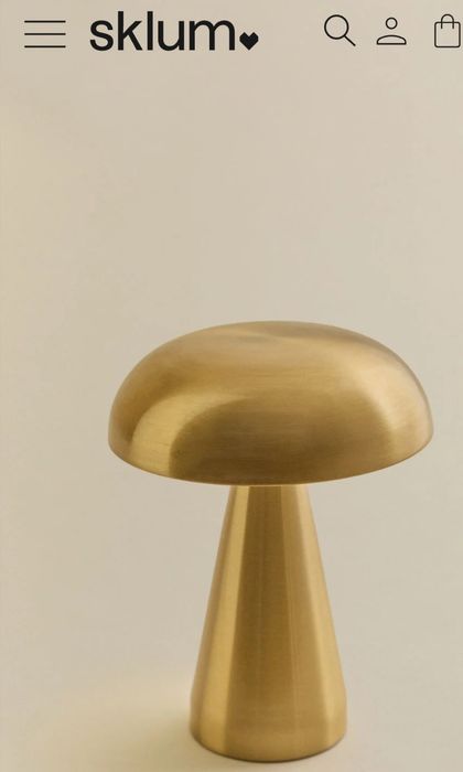 Candeeiro led dourado novo
