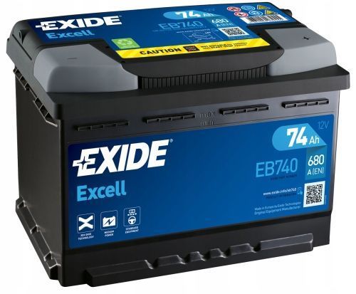 Akumulator Exide Excell 74Ah 680A EB740 P
