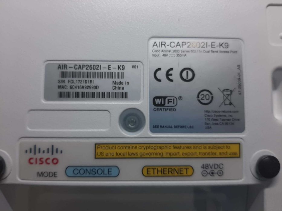 Punkt dostępowe Acces Point  Wi-Fi Cisco AIR-CAP2602I-E-K9
