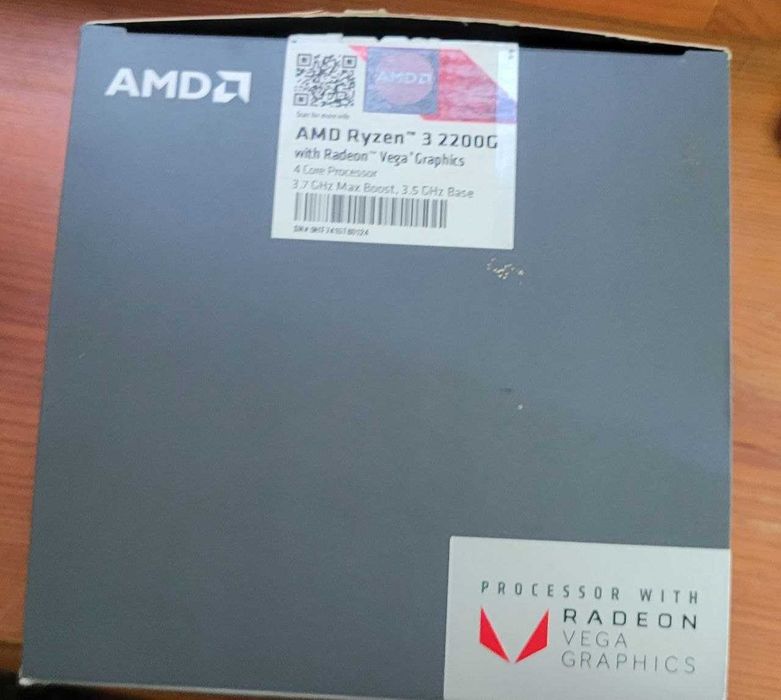 AMD Ryzen 3 2200G + кулер + коробка