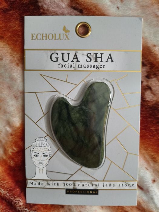 Masażer Gua Sha z zielonego jadeitu Echolux