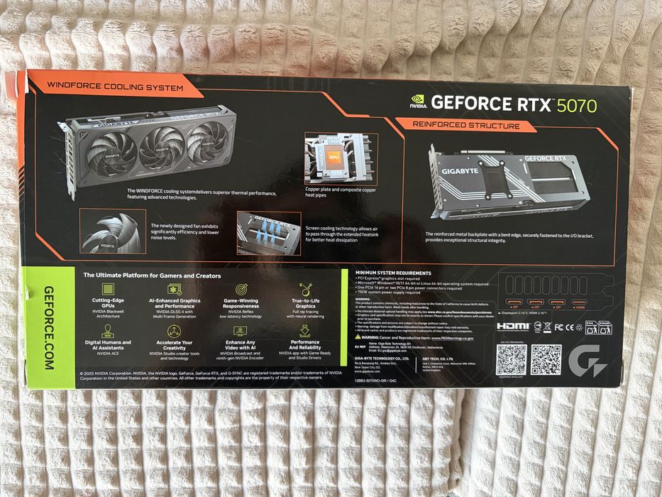 RTX 5070 Gigabyte Windforce OC SFF 12G - Gwarancja 2028