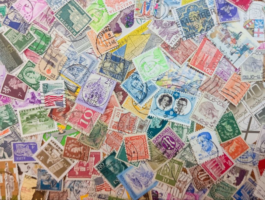 Поштові марки 1000 шт без дублів +подарунок