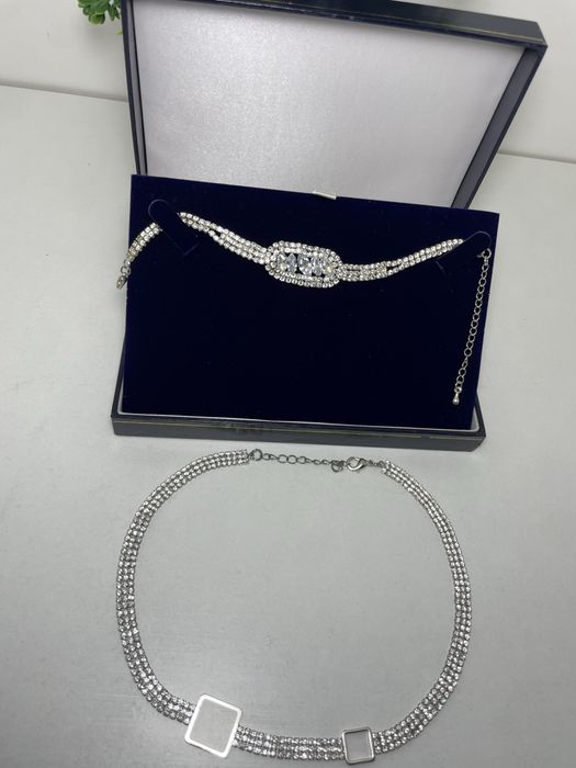 Продам чокер на шию та браслет в стразах