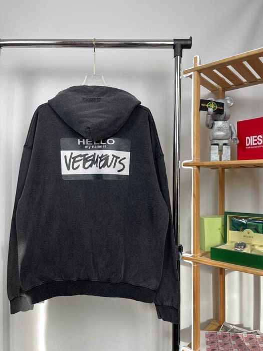 VETEMENTS "HELLO" Hoodie | Бавовняне Худі Ветементс | Преміум Кофта
