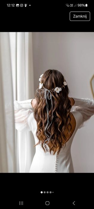 Wianek Noelia z kwiatami Cudne Wianki