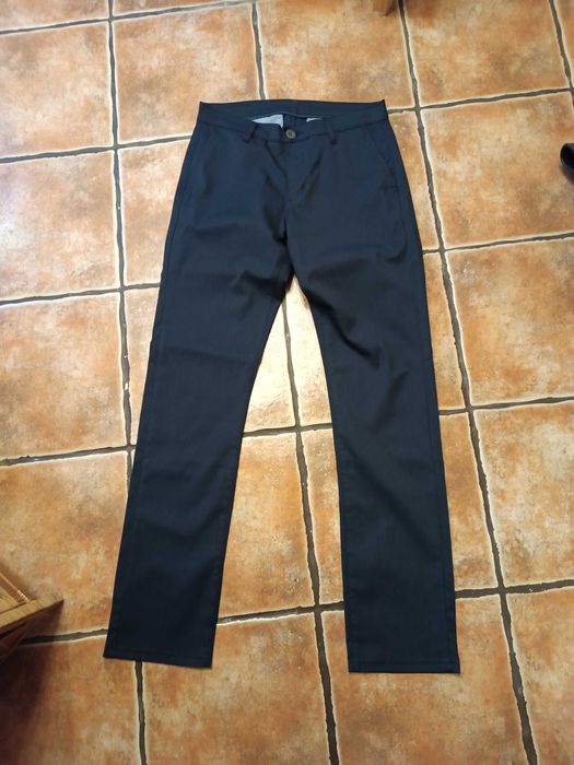 Spodnie Covers granatowe M garniturowe bawełniane