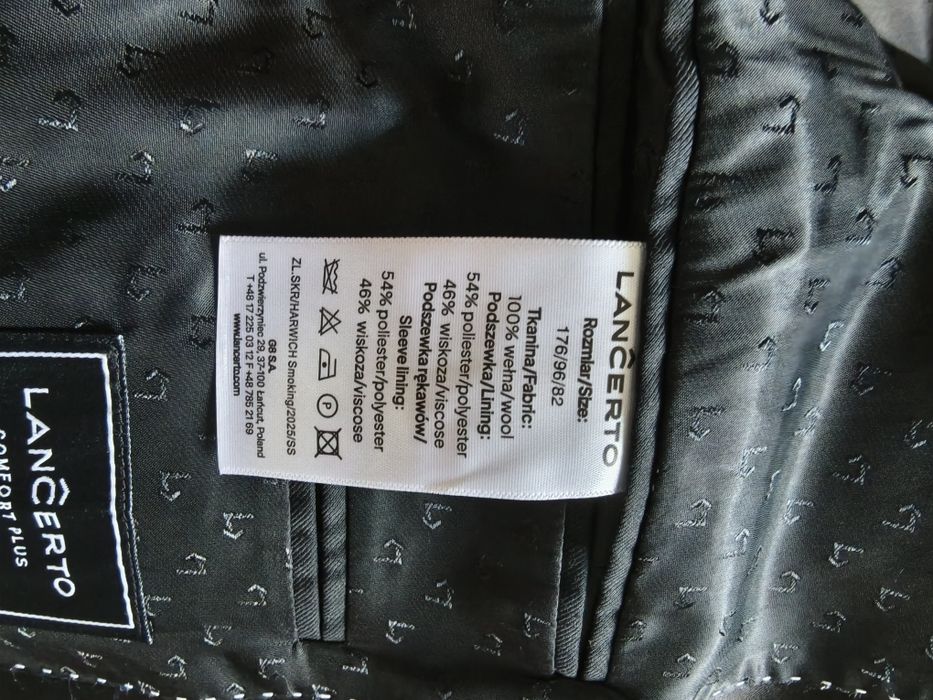 Garnitur ślubny smoking slim fit